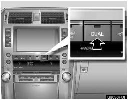 “DUAL” button (with out rear air conditioning system)