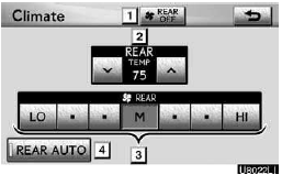 1. “REAR OFF” button