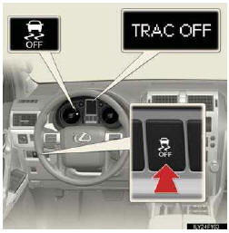 When the TRAC OFF is displayed on the multi-information display even if the