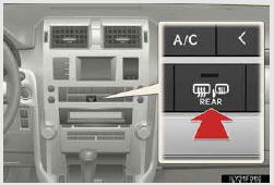 Turns the rear window and out- side rear view mirror defoggers on/off.