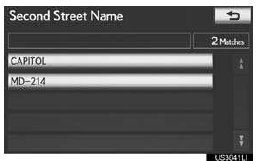 ● When the desired item is selected, the