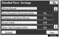 5 Touch “ ” or “ ” to set the average vehicle