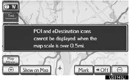 ►This message appears when the map is