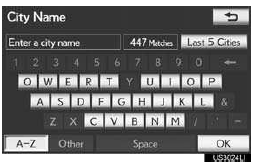 3 Touch the screen button of the desired