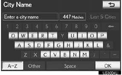 5 Touch the screen button of the desired