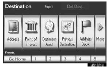 ● “Destination Assist” screen is
