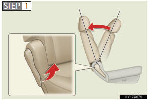 Fold the seatback while pulling