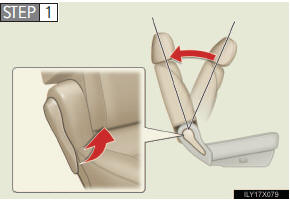 Fold the seatback while pulling