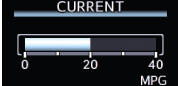 Displays the current rate of fuel consump-