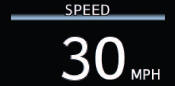 Displays the vehicle speed.