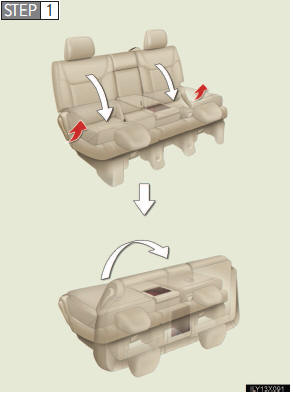 Fold down the seatback while