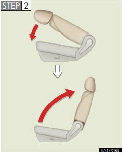 Lower the seatback a little then lift it