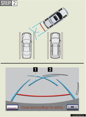 Back up until the parking assist