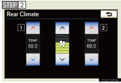 Touch “∧” (increase) or “∨”