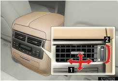 1 Direct air flow to the left or