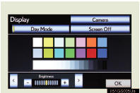 To display the screen in day mode, even