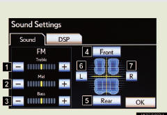 1, 2, 3 Touch “-” or “+” to