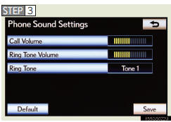 Choose the volume setting