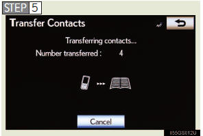 Transfer the phonebook data to