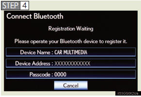 Input the passcode displayed on