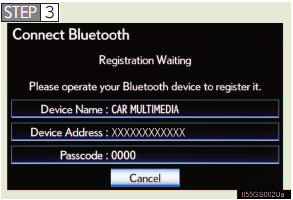 Input the passcode displayed on