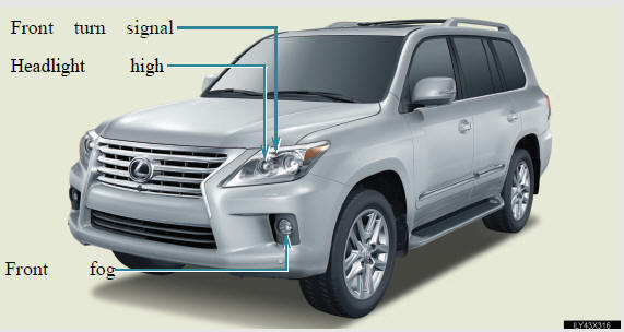 - Rear bulb locations