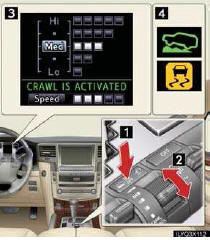 To select a speed mode, shift the Crawl Control