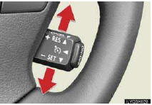 To increase speed: push the lever up.