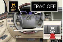 To turn off Active TRAC: Push the VSC OFF