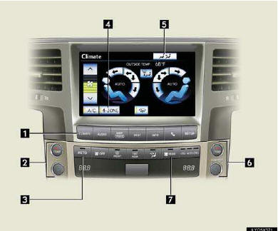 1 Air conditioning operation screen display button