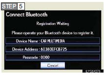 5 Input the passcode displayed on the screen