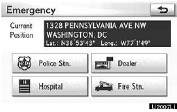 3. Touch the desired emergency category.