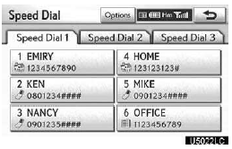 2. Touch the desired number to call.