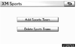 1. Touch “Delete Sports Teams”.
