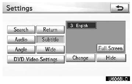 Each time you touch “Change”, the language is selected from the ones stored