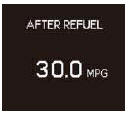 Displays the average fuel consumption since the vehicle was last refueled