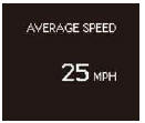 Displays the average vehicle speed since the engine was started or the function