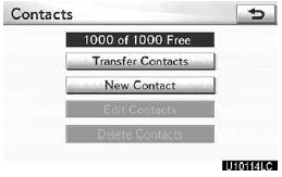 1. Touch “Transfer Contacts”.