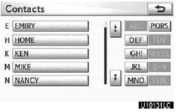 6. In case that you have touched “Update Contact”, this screen is displayed.