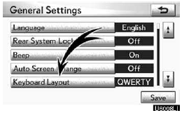 3. Touch “Keyboard Layout”.